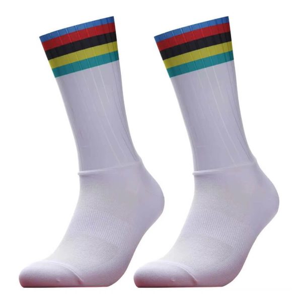 Aero Anti Slip Socks White Stripes