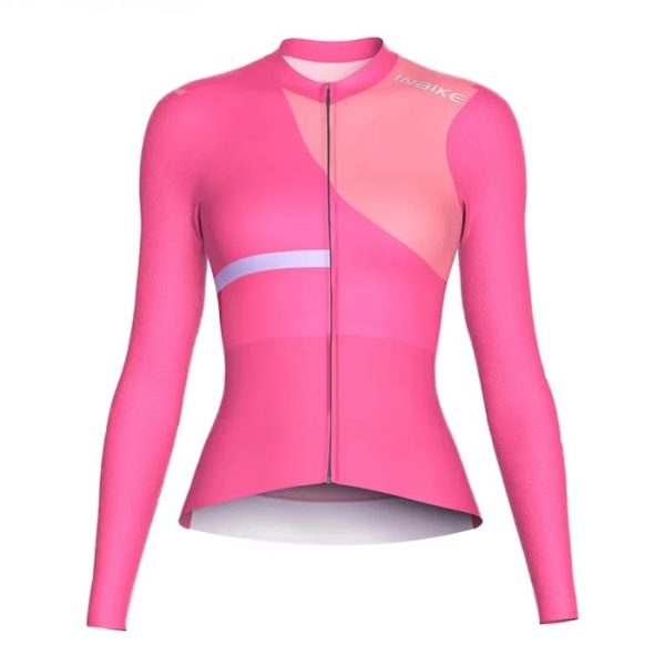 Inbike Women Long Sleeve Jersey Pink