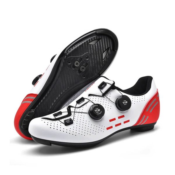 Velocity Pro Cycling Shoes Road White Red